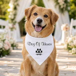 Dog of Honor Personalized Wedding Dog Bandana