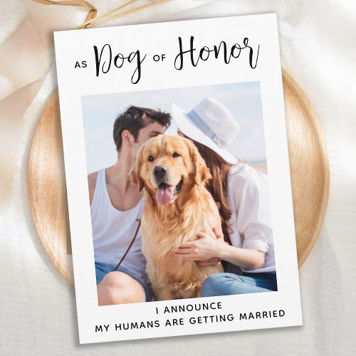 Dog of Honor Pet Wedding Dog Save The Date