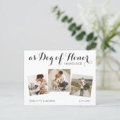 Dog Of Honor Photo Pet Wedding Save The Date Announcement Postcard (Standing Front)