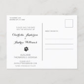 Dog Of Honor Photo Pet Wedding Save The Date Announcement Postcard (Back)