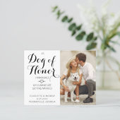 Dog Of Honor Photo Pet Wedding Save The Date Announcement Postcard (Standing Front)