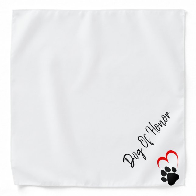 Dog of Honor Wedding Bandana (Front)