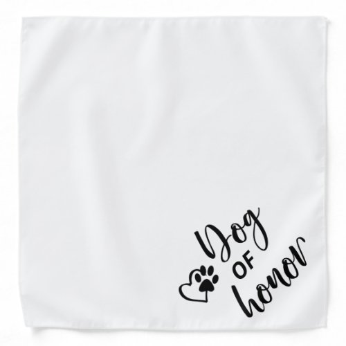 Dog Of Honor Wedding Pet  Bandana