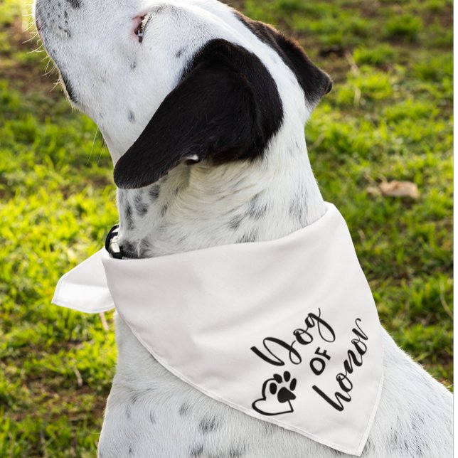 Dog Of Honor Wedding Pet  Bandana (Creator Uploaded)