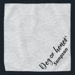 Dog Of Honor Wedding Pet  Personalized White Lace Bandana<br><div class="desc">This design may be personalized by choosing the Edit Design option. You may also transfer onto other items. Contact me at colorflowcreations@gmail.com or use the chat option at the top of the page if you wish to have this design on another product or need assistance. See more of my designs...</div>