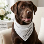 Dog Of Honor Wedding Pet  Personalized White Lace Bandana<br><div class="desc">This design may be personalized by choosing the Edit Design option. You may also transfer onto other items. Contact me at colorflowcreations@gmail.com or use the chat option at the top of the page if you wish to have this design on another product or need assistance. See more of my designs...</div>