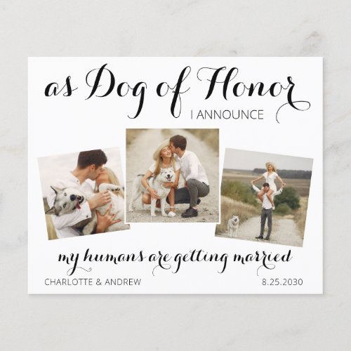 Dog Of Honor Wedding Save The Date QR Code Invite