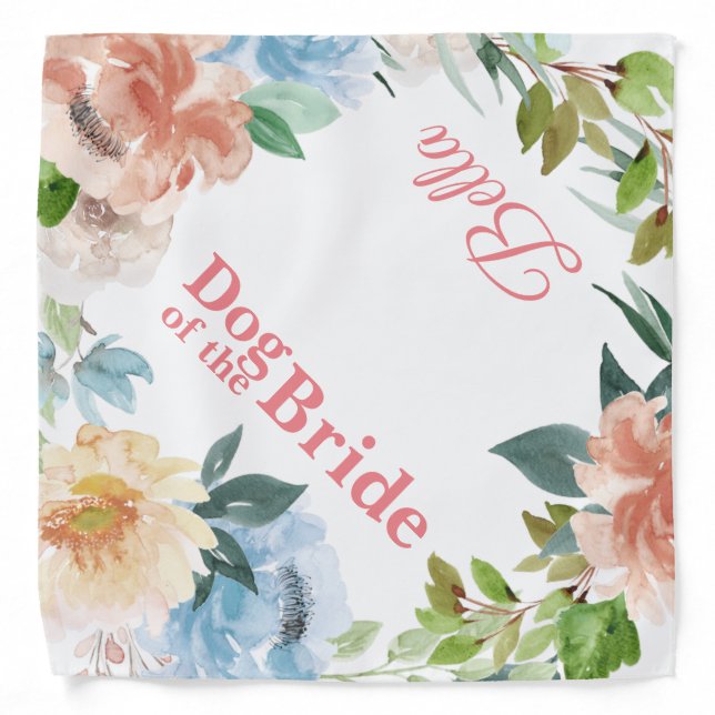 Dog of the Bride | Dog In Wedding Pet  Bandana (Front)