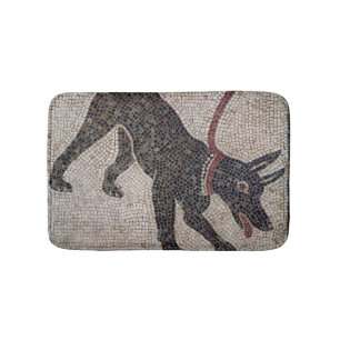 Dog on a leash, from Pompeii Bathroom Mat