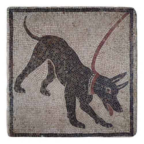 Dog on a leash from Pompeii Trivet
