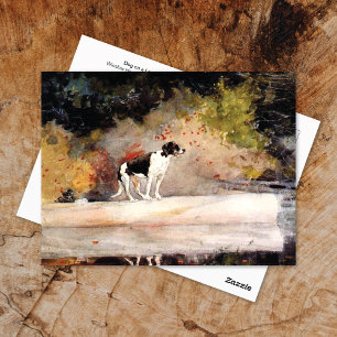 Dog on a Log Winslow Homer Postcard