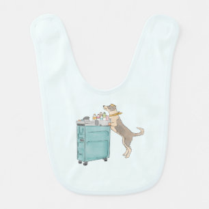 dog on a plane  baby bib