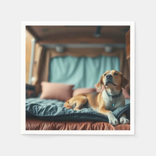 Dog on Bed Napkins
