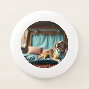 Dog on Bed Wham-O Frisbee