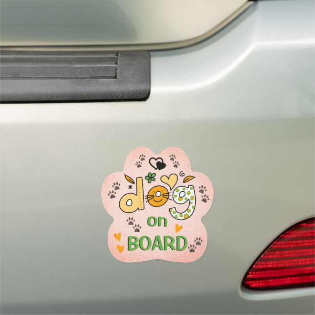 Dog on Board Car Magnet (In Situ)