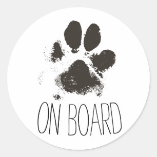 "Dog on board" icon sticker, drive safe sticker