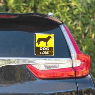 Dog on board sticker