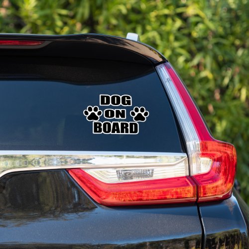 Dog on board vector vinyl car Sticker_Car decal