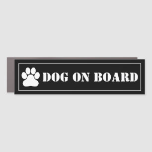 Dog on board vector vinyl car Sticker-Car Magnets