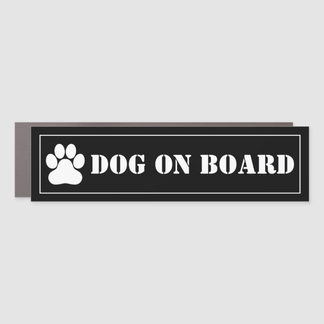 Dog on board vector vinyl car Sticker-Car Magnets (Front)