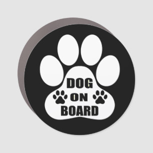 Dog on board vector vinyl car Sticker-Car Magnets