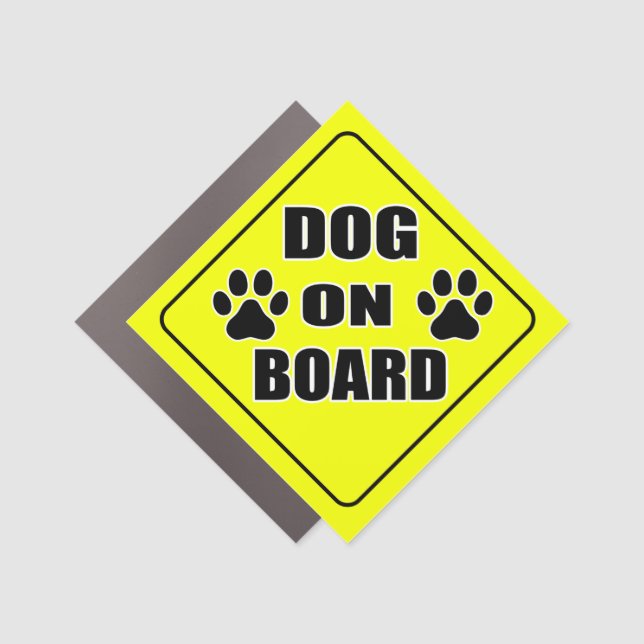 Dog on board vector vinyl car Sticker-Car Magnets (Front)