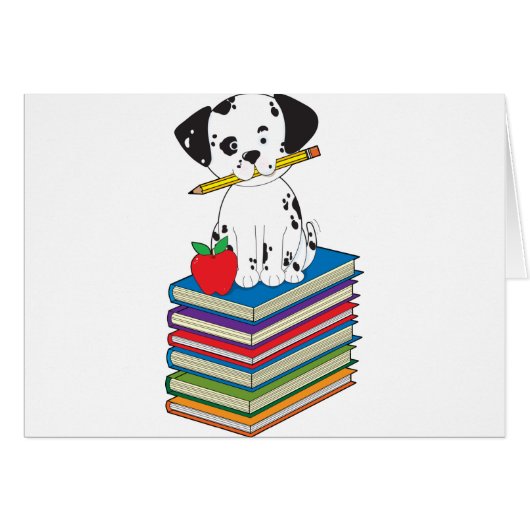 Dog on Books (Front Horizontal)