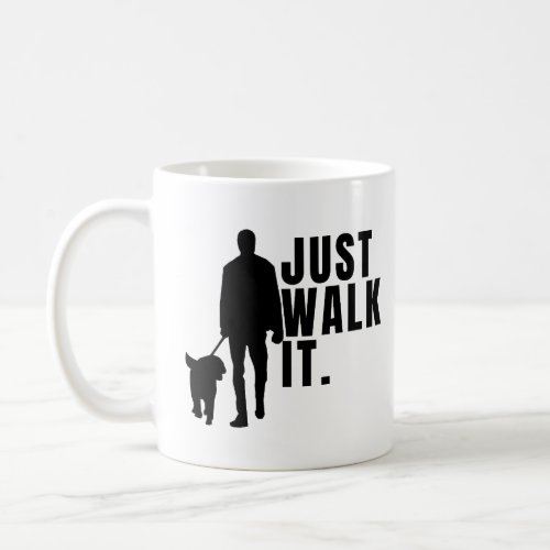 Dog On Leash Outside Dog Walk Man Walking  Coffee Mug