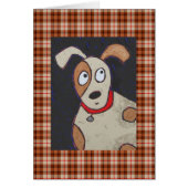 Dog on plaid card (Front)