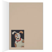 Dog on plaid card (Inside (Right))