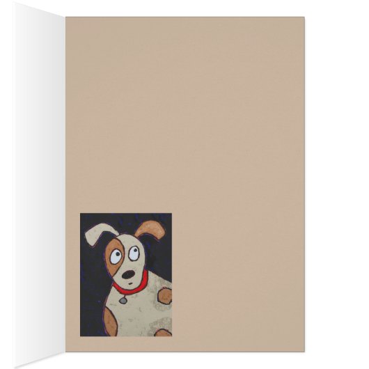 Dog on plaid card (Inside (Right))