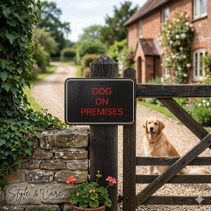 DOG ON PREMISES Safety Metal Sign for Home