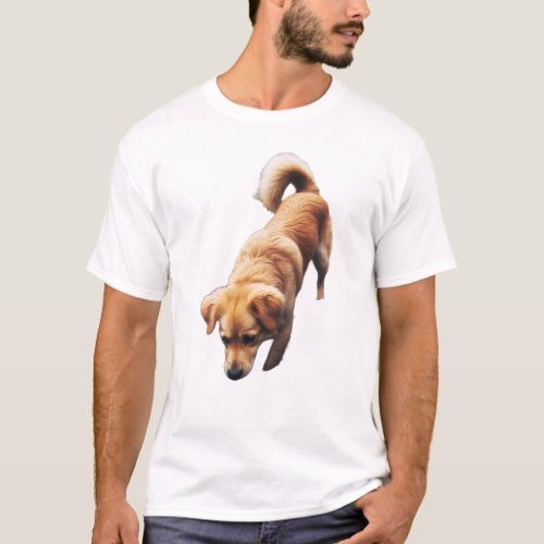 Dog on Scouting Mission Looking For Clues T_Shirt