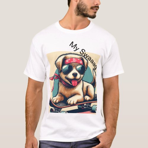 dog_on_skateboard  T_Shirt