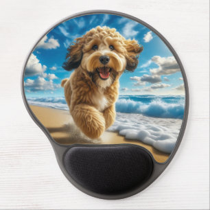 Dog on the beach mousepad