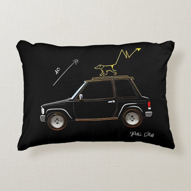 Dog on Wall Street  Accent Pillow (Front)