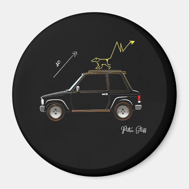 Dog on Wall Street Petra Gliff Magnet (Front)