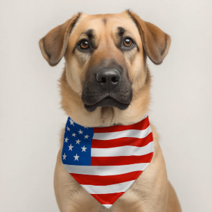 DOG OR CAT BANDANA PATRIOTIC AMERICAN FLAG PET BANDANA COLLAR