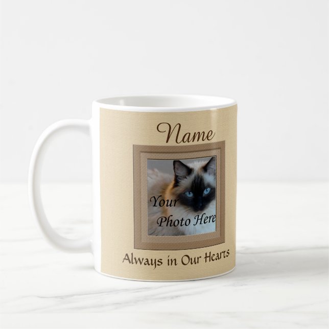 Dog or Cat Beige Perfect Memories Coffee Mug (Left)