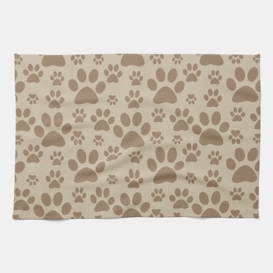 Dog or Cat Paw Prints Kitchen Towel Zazzle