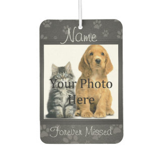Dog or Cat Paw Prints Pet Memorial to Personalize Car Air Freshener