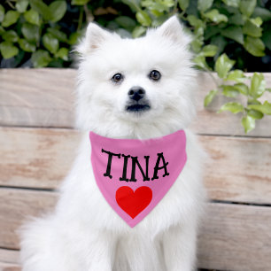 DOG OR CAT pink CUSTOM Bandana Bandana Collar