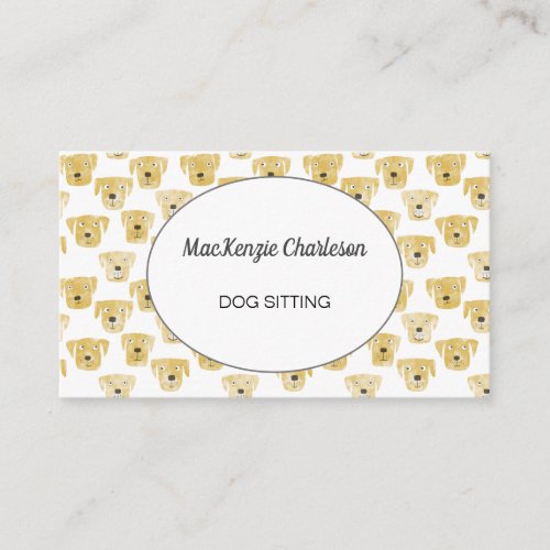 Dog or Pet Sitting Watercolor Business Card