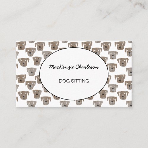 Dog or Pet Sitting Watercolor Business Card