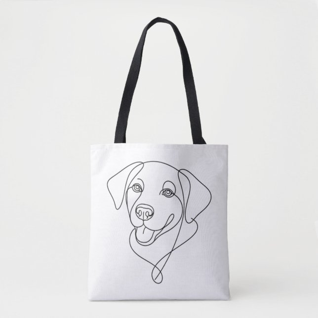 Dog Outline Tote Bag (Front)