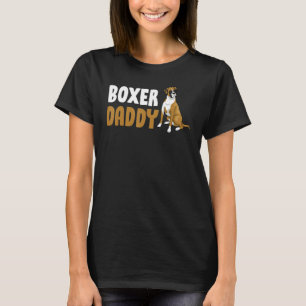dog owner dad boxer breed sitting humorous funny T-Shirt