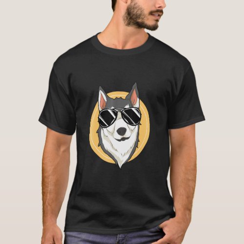 Dog Owner Funny Sunglasses Cool Animal Dog  Husky  T_Shirt