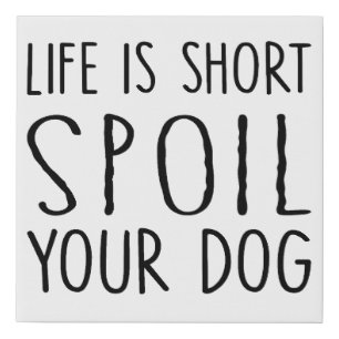 Dog owner gift life is short spoil your dog Square Faux Canvas Print