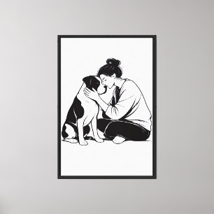 Dog & Owner Love Canvas Print