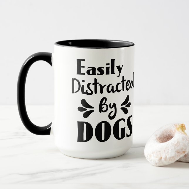 Dog Owner Lover Fun Message Gift Coffee Tea Mug (With Donut)
